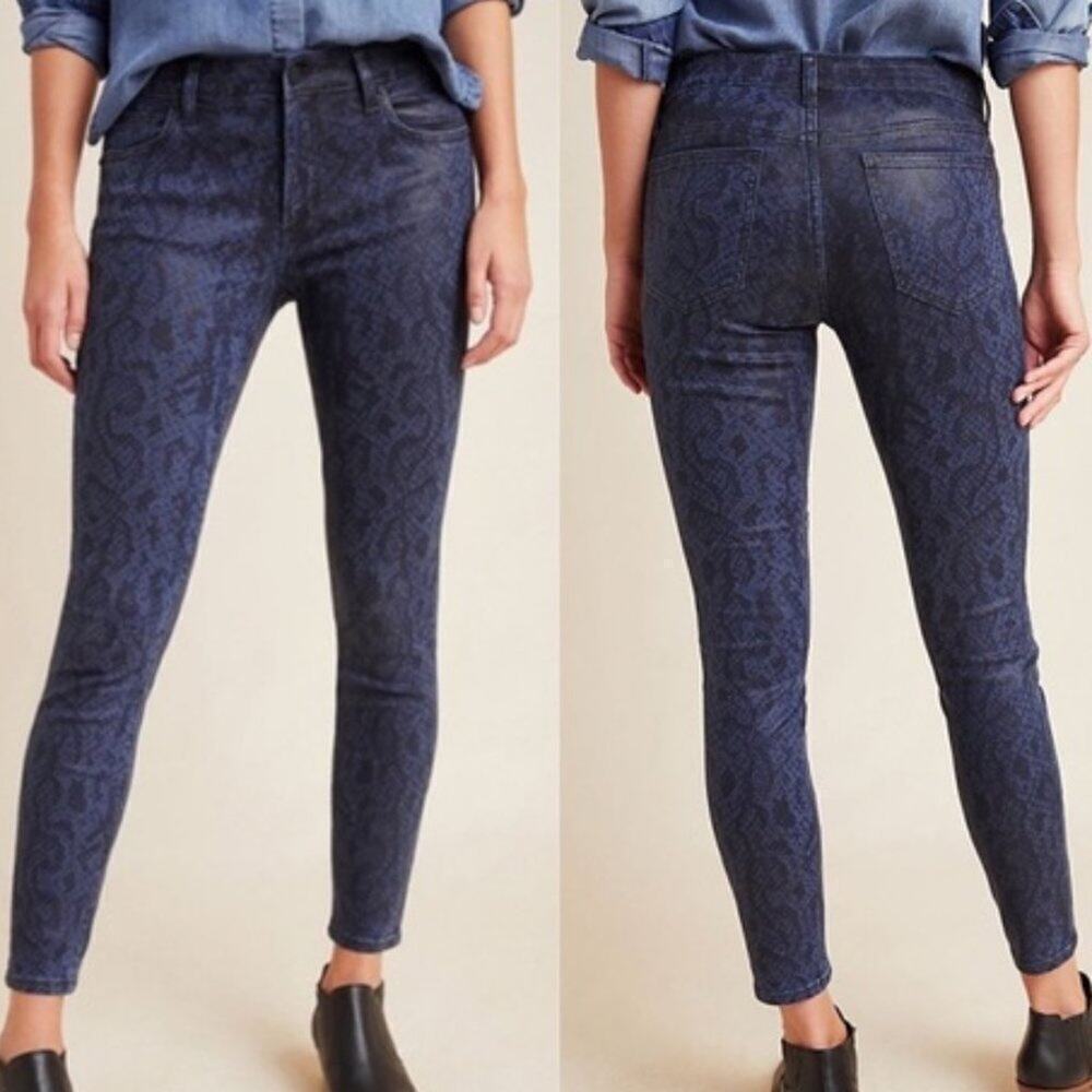 NWT * JOE’S JEANS The Charlie High Rise Skinny Ankle Jeans, Indigo Python $208.